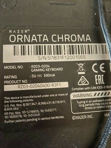 Razer ornata chroma - chroma, rz03-0204